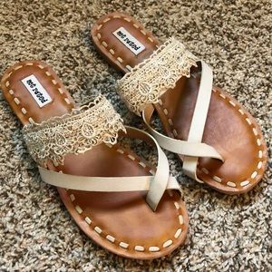 Not Rated Nude sparkle sandals